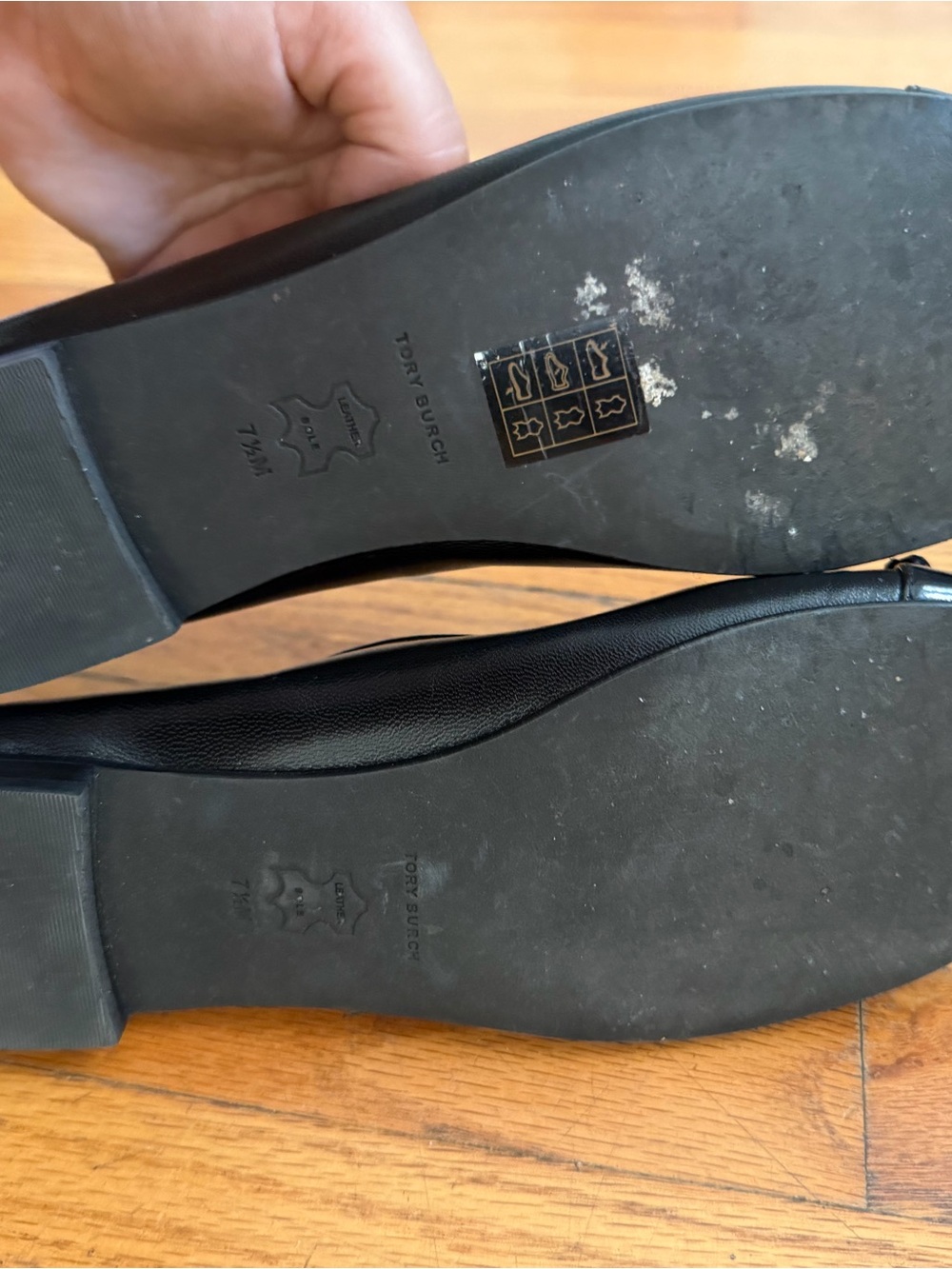 Tory Burch Black Patent Cap-Toe Ballet Flats - Picture 8 of 9